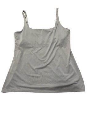 New York & Company Gray Adjustable Strap Body Shape Tank Top Cami